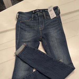 Hollister Dark Blue Women's Skinny Jeans